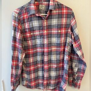 Classic Plaid Men's flannel Shirt JCrew  size small slim fit